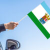 Bandera con palo Guarromán
