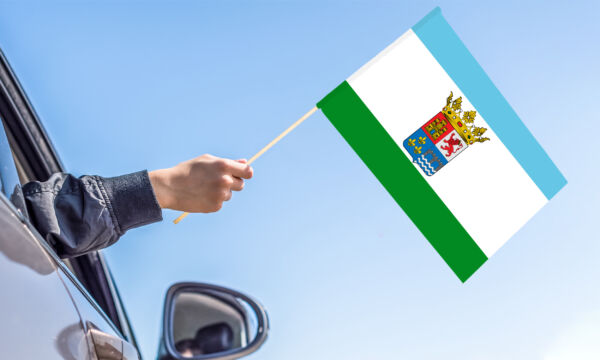 Bandera con palo Guarromán