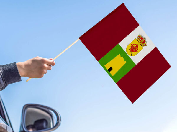 Bandera con palo Higuera de Calatrava