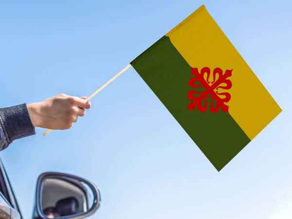 Bandera con palo Lopera