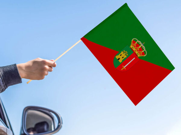 Bandera con palo Sorihuela de Guadalimar