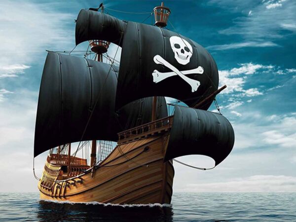 Papel Pintado Barco Pirata Realista