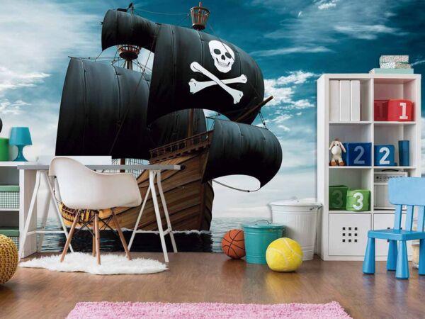 Papel Pintado Barco Pirata Realista