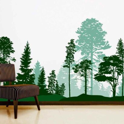 Papel Pintado Bosque Dibujo