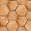 Cabecero Cama Abstracto Madera Hexagonal