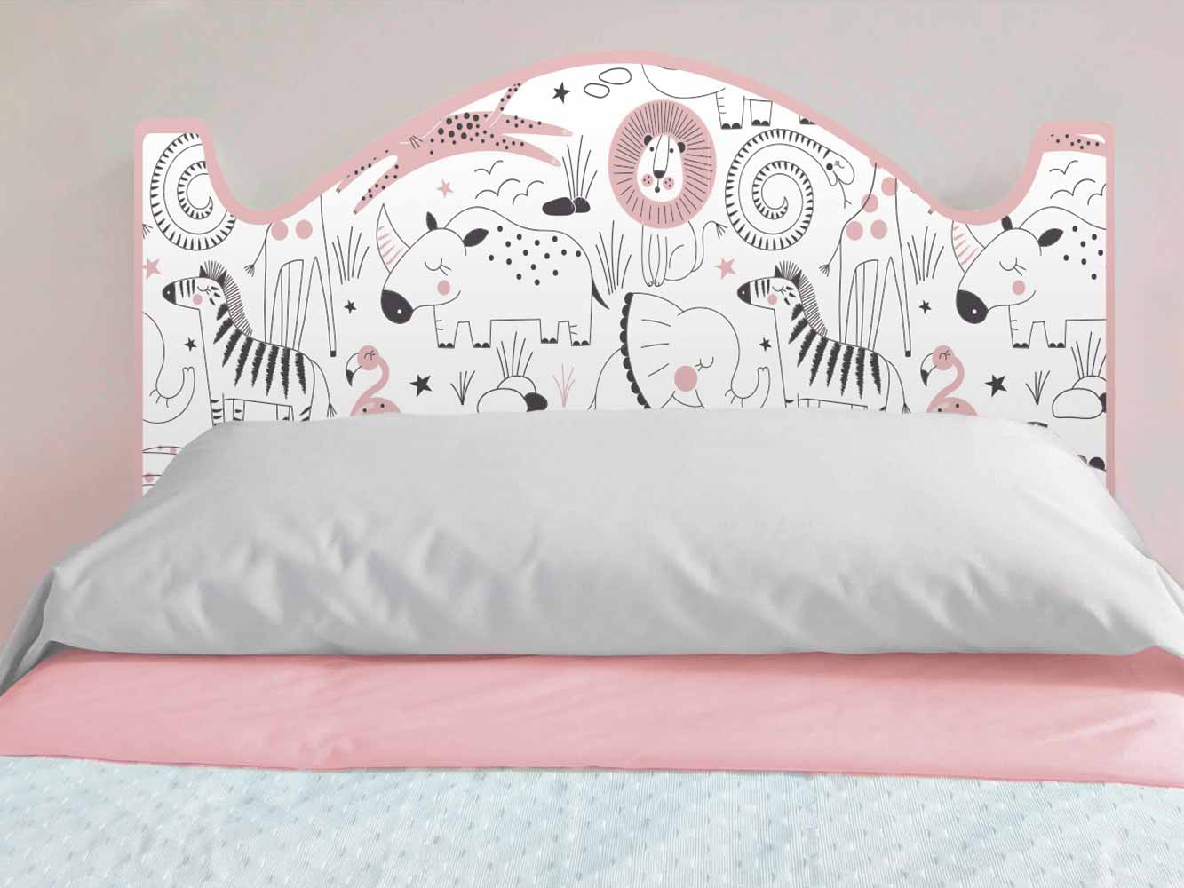 heredar El propietario Milagroso Cabecero Cama Infantil Animales Dibujos | Oedim Decor