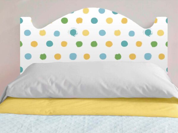 Cabecero Cama Infantil Lunares Multicolor