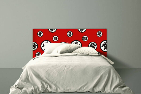 Cabecero Cama PVC simbolos rojo