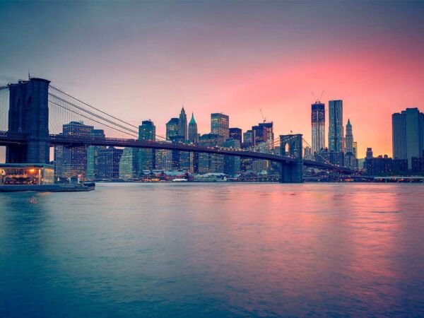 Cabecero Cama Puente Brooklyn Atardecer Diseño