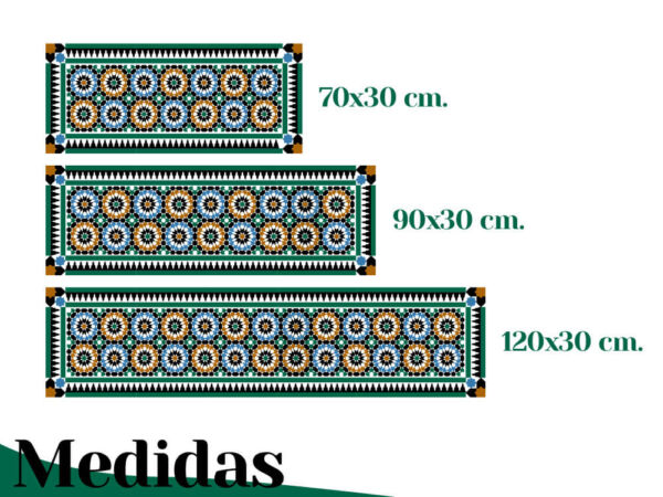 Camino de mesa azulejos estilo árabe medidas