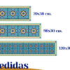 Camino de mesa azulejos árabes medidas