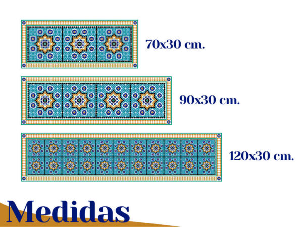 Camino de mesa azulejos árabes medidas