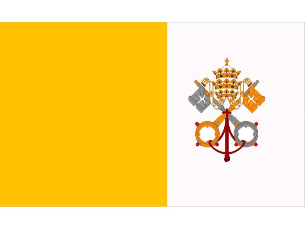 Reforzada y con Pespuntes Bandera con 2 Ojales Metálicos y Resistente al Agua Oedim Bandera de Ciudad del Vaticano 85x1,50cm 