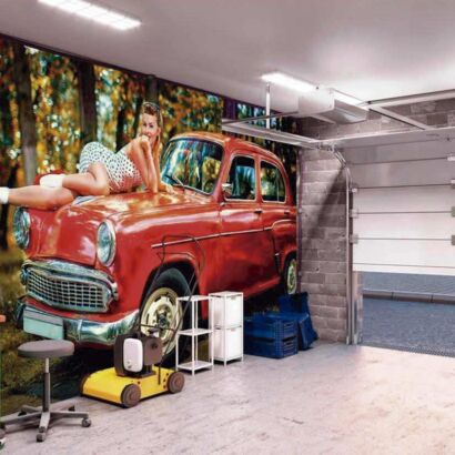 Papel Pintado Coche PinUp