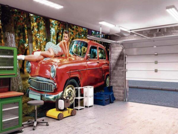 Papel Pintado Coche PinUp