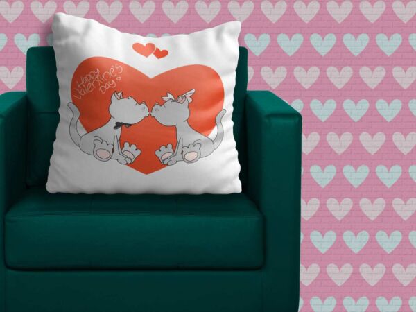 Cojín Animal San Valentín Perritos Diseño