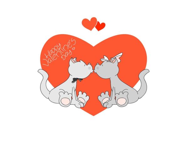 Cojín Animal San Valentín Perritos