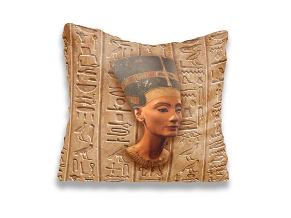 Cojín Arte Egipcio Nefertiti Diseño