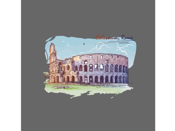Cojin Coliseo Romano Italia Diseño