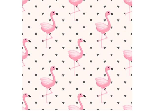 Cojin Animal Flamencos Corazones Diseño