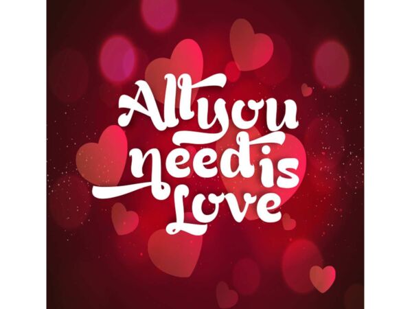 Cojín Frases All You Need Is Love Diseño