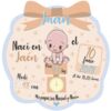 Cojín Infantil Personalizado Nacimiento Azul Beige Diseño