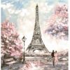 Cojin Torre Eiffel Rosa Romantica Diseño