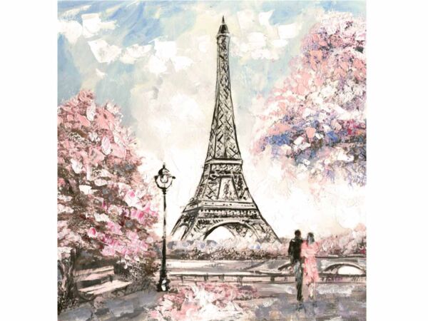 Cojin Torre Eiffel Rosa Romantica Diseño