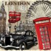 Cojin Vintage Londres Iconos Diseño