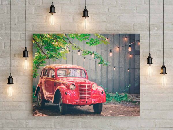 Cuadro Coche Vintage Luces