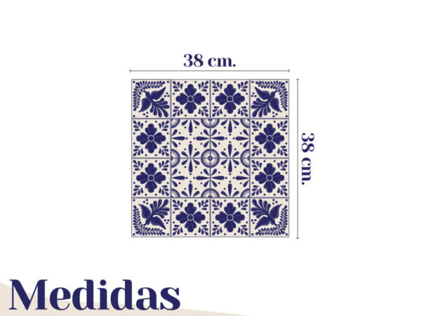 Bajoplato azulejos flores y pájaros