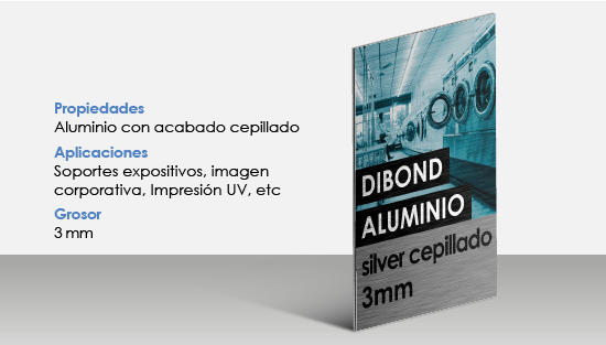 Dibond Cepillado Gris