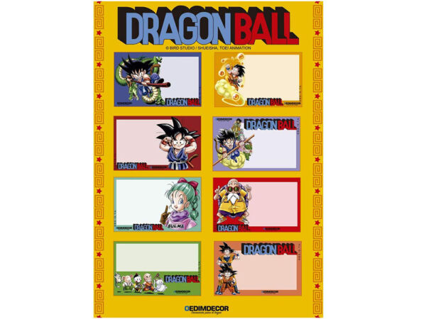 Etiquetas Escolares de Vinilo Dragon Ball Classic