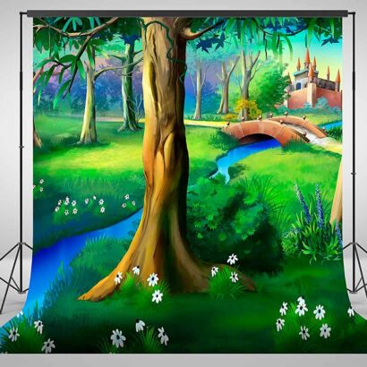 Fondo Fotográfico Infantil Bosque Castillo