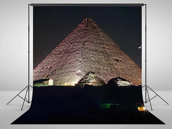 Fondo Fotográfico Paisaje Pirámide Egipto Noche