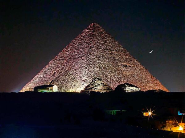 Fondo Fotográfico Paisaje Pirámide Egipto Noche Diseño