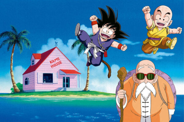 Fotomural Vinilo de Pared Dragon Ball Z Goku y Piccolo frontal