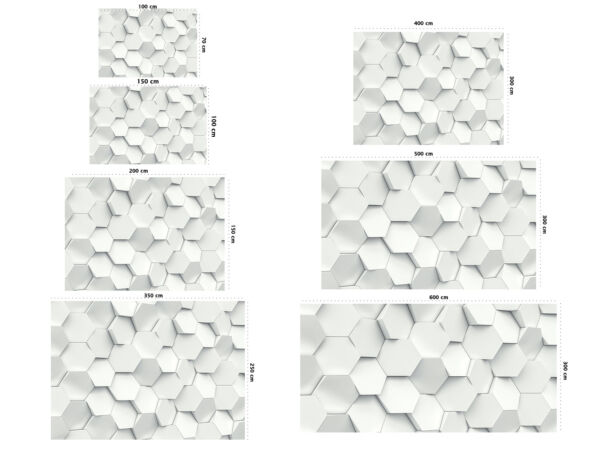 fotomural-hexagonos-grises-relieve-medidas