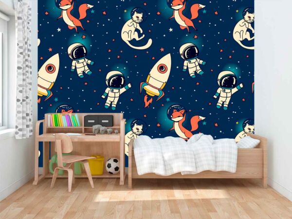 fotomural papel pintado astronautas