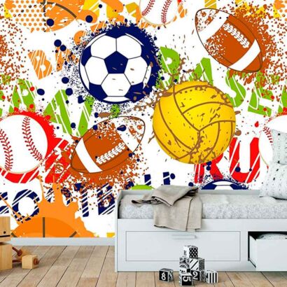 Fotomural Papel Pintado Balones Deportes