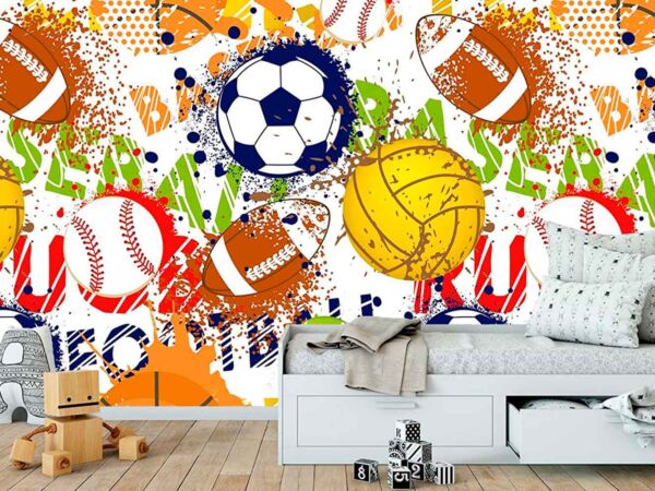 Fotomural Papel Pintado Balones Deportes