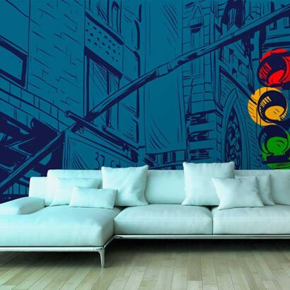Papel Pintado Cómic Semáforo