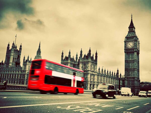 Papel Pintado Autobuses Big Ben Londres Diseño