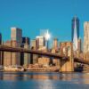 Fotomural Vinilo Amanecer en el Puente de Brooklyn