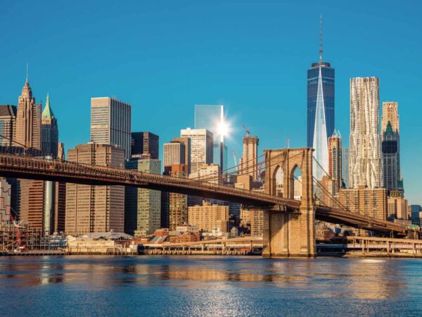 Fotomural Vinilo Amanecer en el Puente de Brooklyn