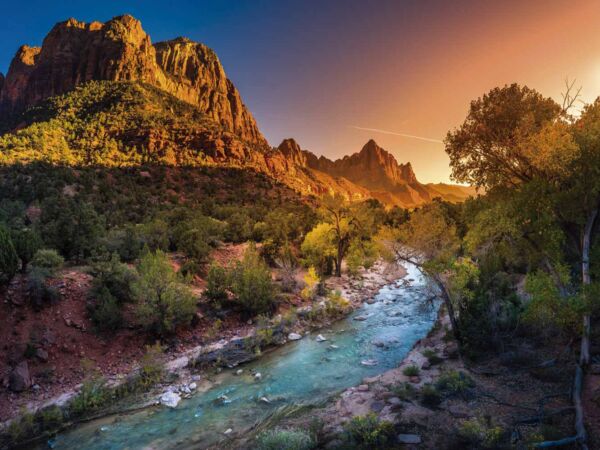 Fotomural Vinilo Atardecer en Zion