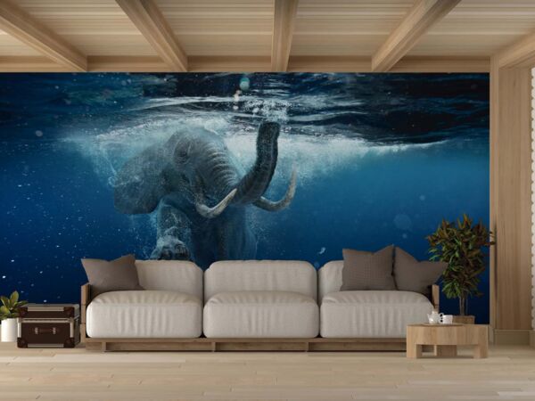 Fotomural Vinilo Elefante en el Mar