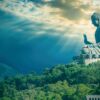 Fotomural Vinilo Estatua Buda Hong Kong