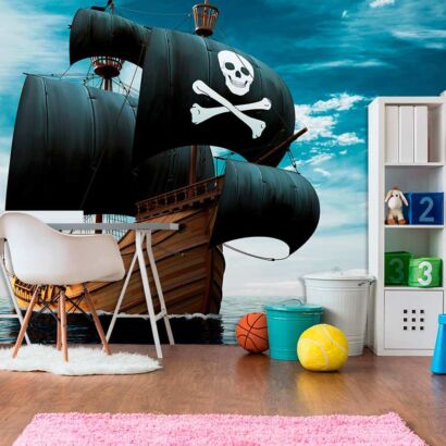 Fotomural Vinilo Infantil Barco Pirata Realista