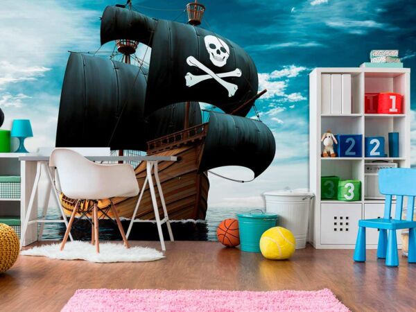 Fotomural Vinilo Infantil Barco Pirata Realista